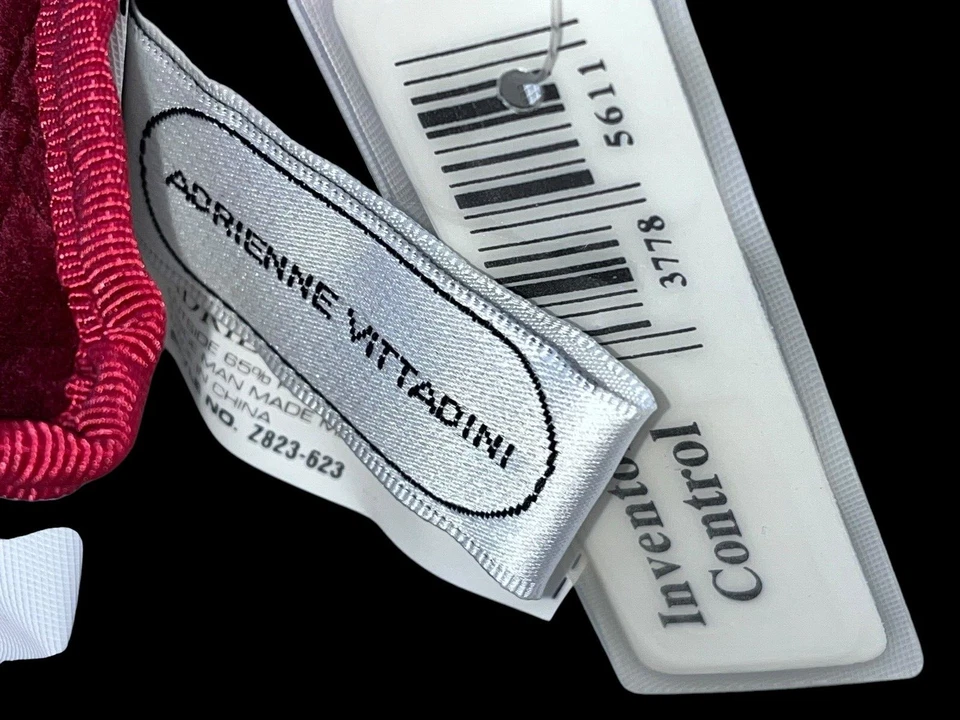 Новый с Ярлыками Adrienne Vittadini косметичка застежки путешествий хранения выстеганный бархат красный $28 - Изображение 3 из 4