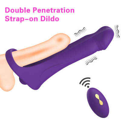 Double Penetration Anal Plug Strap-on Dildo Strap On Vaginal Vibrator Butt  Plug