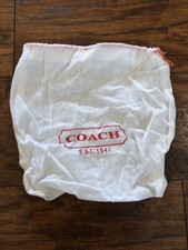 NEW Coach Protective Dust Bag Dustbag Cover Protector White Small Jewelry Soft