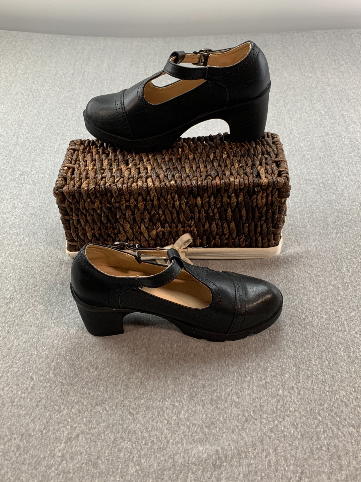 SAOLA SCARPE SUOLA AD ALETTA MODA MARY JANES FIBBIA GROSSA DONNA US 7 NERE Y2K GOTH EMO