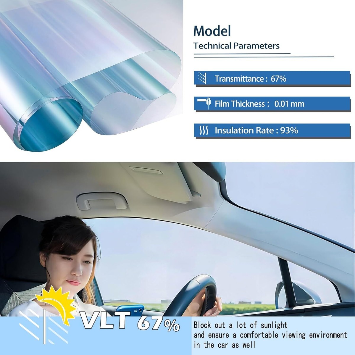Pre-Cut Window Tint Kit For Chevrolet Impala - All Side & Rear Glass, Choose Your Shade (5% To 70% VLT) 6 thumbnail image