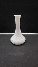 Vintage Milk Glass Genie Bottle 6" Bud Vase #4062 Marked On Bottom