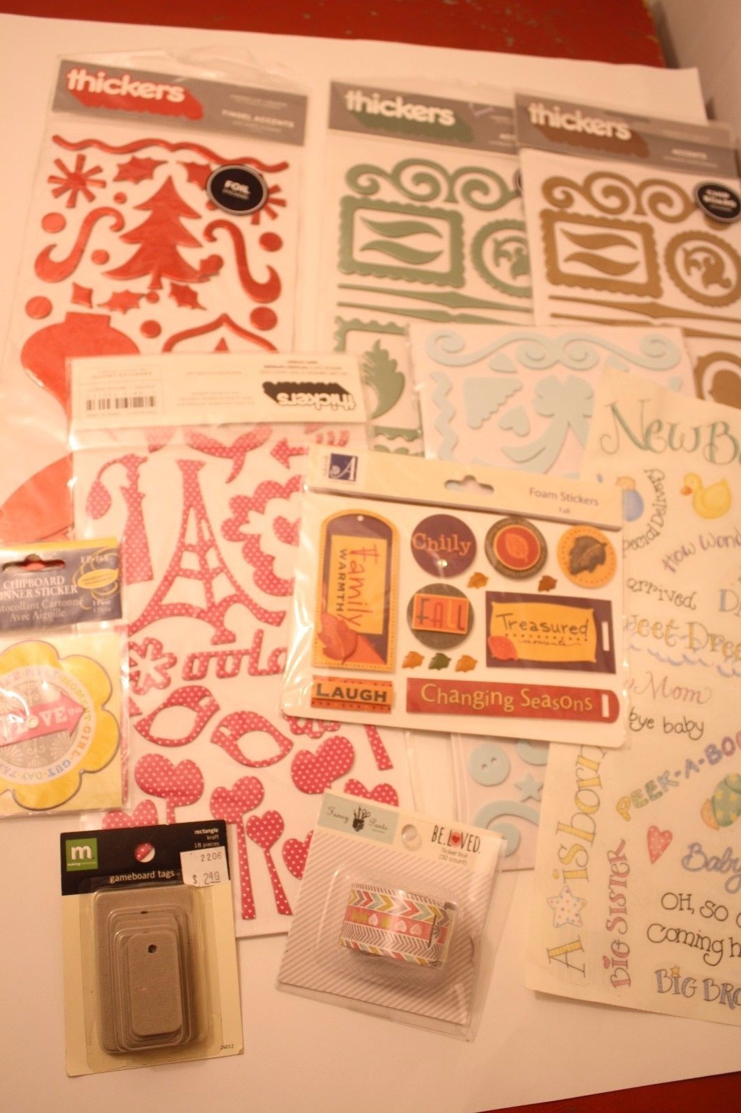 Set of 10 Scrapbooking Embellishments Stickers BabyThickersMaking