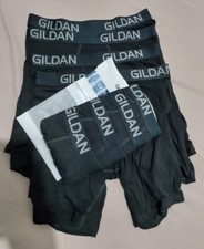 4Pk Men's Underwear Cotton Stretch Boxer Briefs Multipack X-Large Black Long Leg