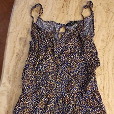 Hype Juniors sz xl rompers blue and tan