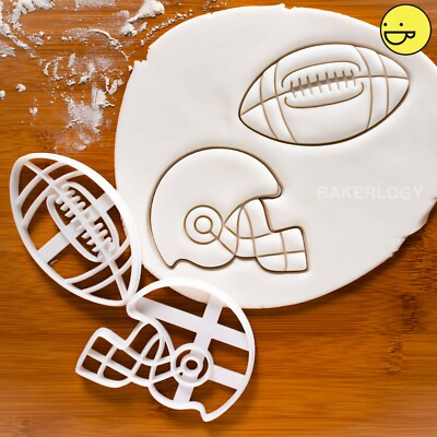 2er Set American Football Ausstechformen | Team Sport Helm Spiel Party Gridiron