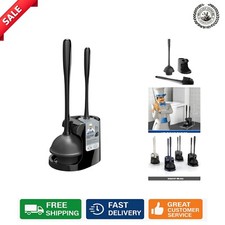 Durable Toilet Plunger and Brush Set with Convenient Holder for a Clean Bathroom
