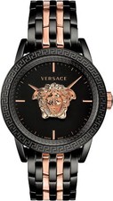 Versace VERD01623 Palazzo Empire rose gold black Stainless Steel Men's Watch NEW