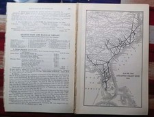 1906 Train Route Map + Report ATLANTIC COAST LINE RAILROAD Florida Georgia VA NC