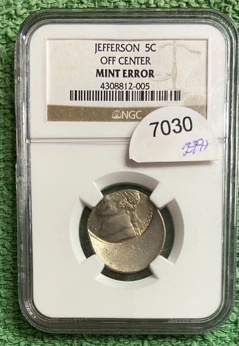 1999-P JEFFERSON NICKEL OFF-CENTER MINT ERROR - NGC - L@@K AT PICTURES!!!! #7030