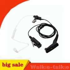 FBI PTT Air Tube Earpiece Mic Headset For Motorola Radio APX2000 APX7000 APX6000