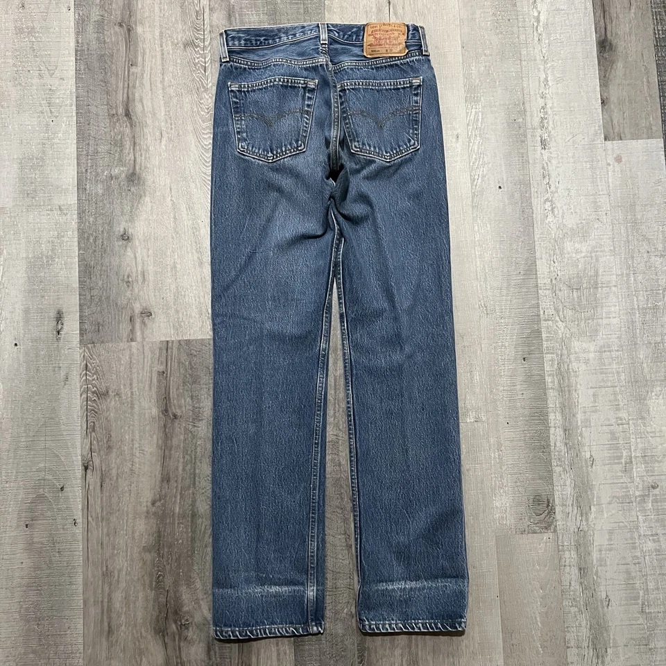 VTG Levi's 501xx Jeans Button Fly Straight Leg Medium Wash 501 USA Men's Jeans - Image 2 of 4