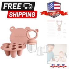 Baby Food Storage Containers Teething Toys Set - Silicone Feeder Tray for B...