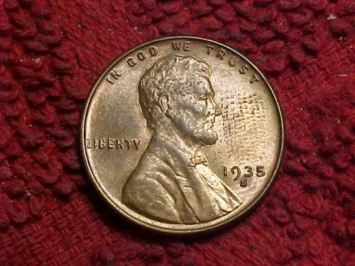 1935-S     Lincoln Cent   GEM BU RED - NICE NO PROBLEM COIN - GET YOURS NOW