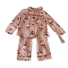Carter  s Just One You Holiday Christmas Santa Pink 2 Peice Pajama Set Sz 18m
