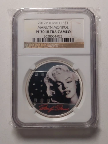2012 P TUVALU MARILYN MONROE $1 DOLLAR NGC PF70 ULTRA CAMEO  - 99.9% SILVER 1 OZ