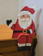 Wood Santa Claus Shelf Sitter Christmas Decoration