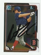 Austin Rei Signed 2015 Bowman Draft Chrome Card #172 Auto Red Sox Autograph COA