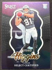 2025 Panini Select Jayden Higgins #19 Certified Rookies RC Texans