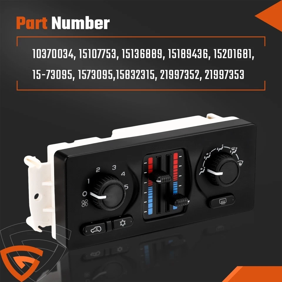 Módulo de controle climático para Chevrolet Silverado 2500 EUA com manual CA NOVO 599210XD - Imagem 2 de 4