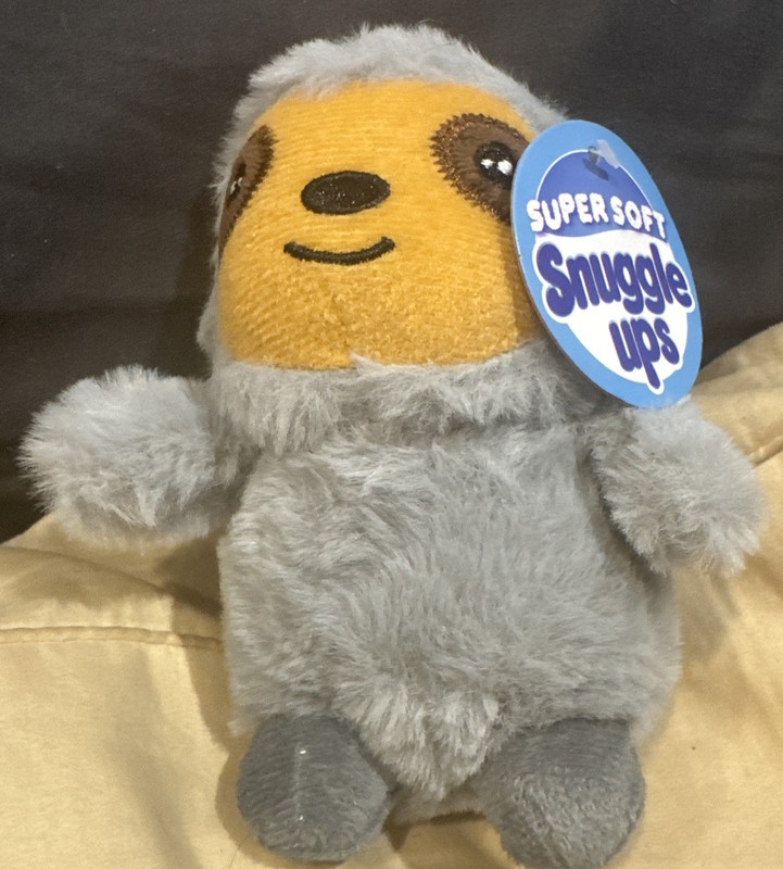 SUPER SOFT Snuggle ups Plush Fluffy Sloth Stuffed Animal - Brand New W/ Tags