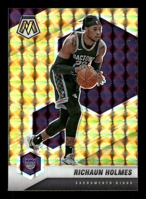 2020-21 Panini Mosaic #142 Richaun Holmes Mosaic Reactive Yellow Kings