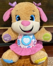Fisher-Price Laugh Learn Singing Talking Girl Dog Plush Stuffed Animal 12"