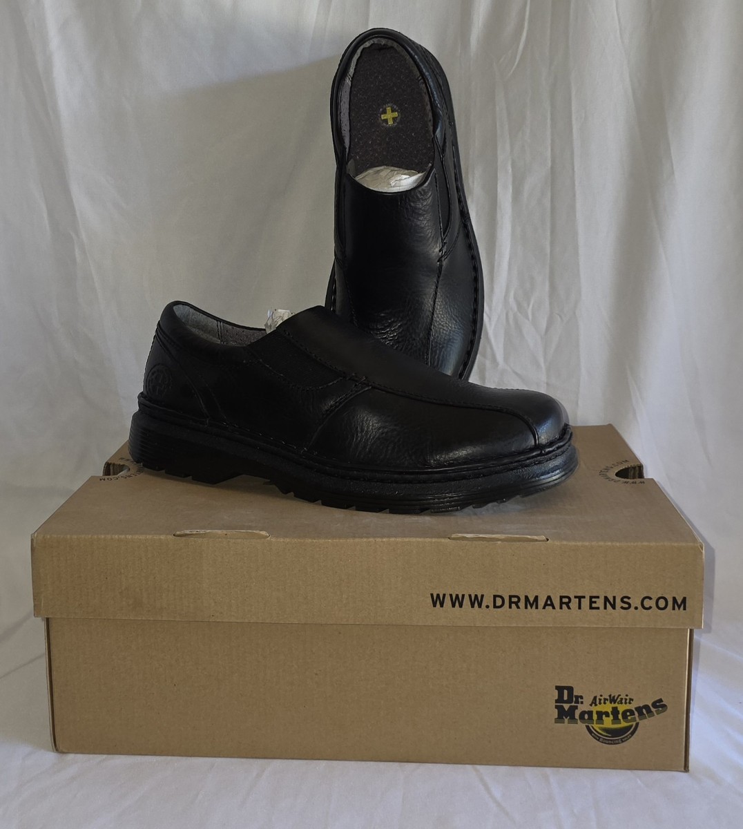 Dr. Martens Tevin Black Leather Slip On Loafers Mens 12 AW004 AirWair Sole Dr. Martens Tevin AW004 Black Leather Slip On Oxford Shoe  main image 2