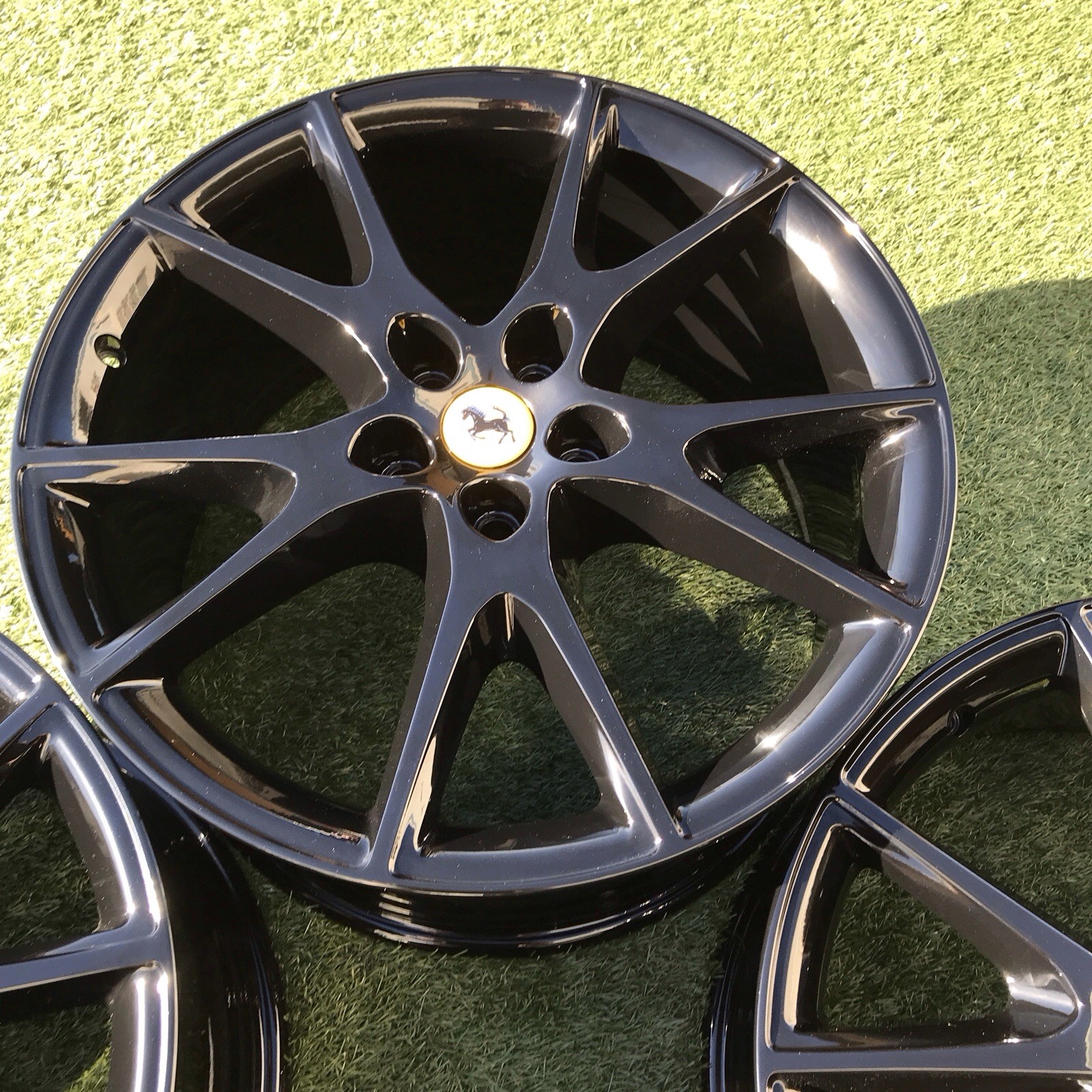 20 FERRARI CALIFORNIA T RIMS OEM STOCK FACTORY SET 4 WHEELS BLACK 242156