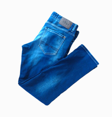 s.Oliver Herren Jeans Blau Denim gerades Bein Five-Pocket Logo W32 L30