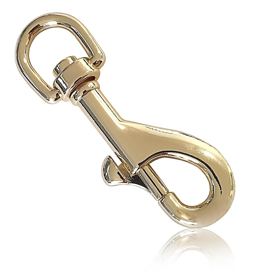 GANZOO Karabiner-Haken mit Drehgelenk, 2 Stück im Set, Bolzen-Karabiner für Hundeleine