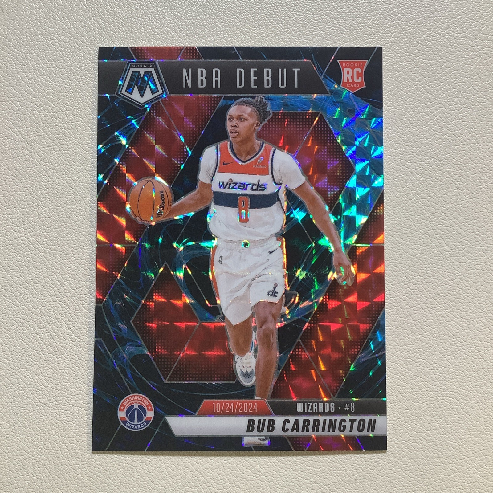 2024-25 Panini Mosaic - NBA Debut Bub Carrington #259 Genesis Mosaic Prizm (RC)