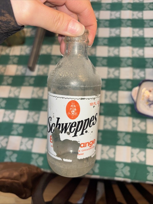 vintage Schweppes orange flavor Bottle