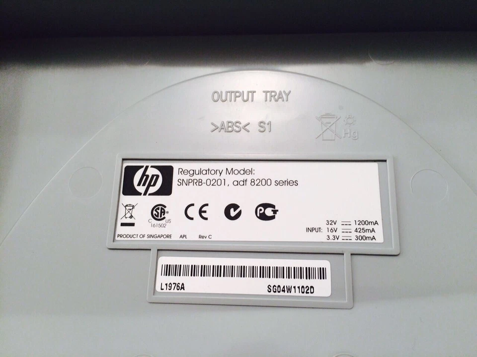 Conjunto de alimentador automático de documentos HP ScanJet 8270 ADF L1976A, SNPRB-0201 nuevo Foto 2 de 3