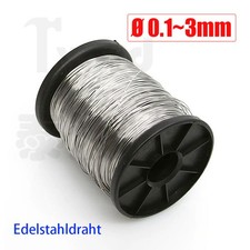 Edelstahldraht &Oslash; 0,1-3mm Bindedraht 1.4301 Gartendraht 304 Basteldraht 1M-200M