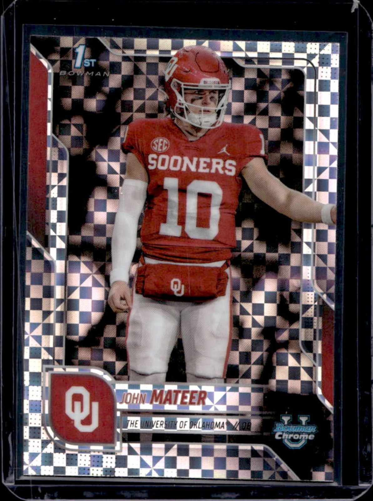 2025 Bowman Chrome U John Mateer Refractor X-Fractor 1st #1