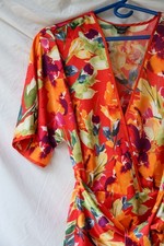 Guess by Marciano Bold & Beauty Kimono Dress | Bright Floral Print | Boho Wrap S