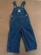 LIBERTY Blue Jean Bib Overalls Snap Legs Youth 24 Months 19x12  VGC