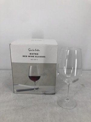 Sur La Table Bistro Red Wine Glasses, Set of 4