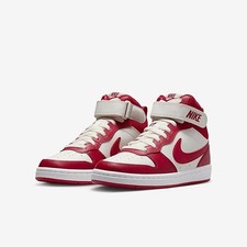 Nike Court Borough Mid 2 Big Kid Size 5.5Y Shoes Sail/White/Gym Red CD7782-124
