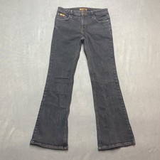 Refuge Jeans Womens 9 Black Mid Rise Flare St...
