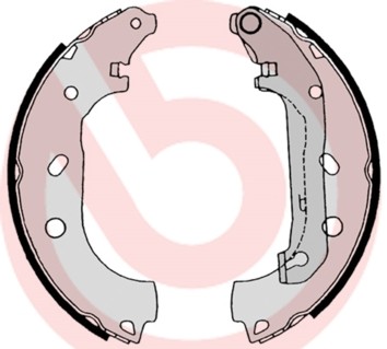 Rear BREMBO S 24 539 Brake Shoe Set for FORD