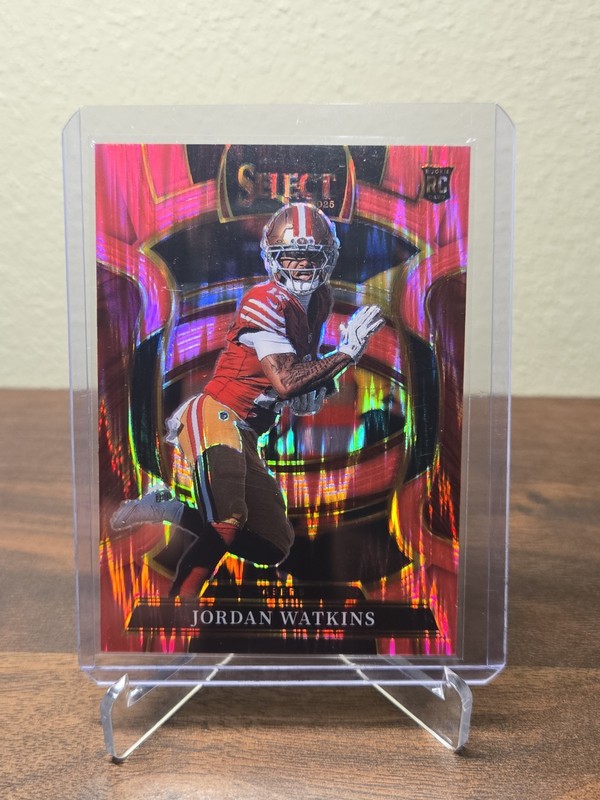 2025 Panini Select - Concourse Jordan Watkins #18 Pink Shock Prizm (RC)