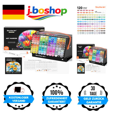 Shuttle Art Alkohol Marker Set 120 Farben Doppelseitig