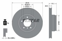 Textar Bremsscheiben Textar Pro+ Ø 316Mm InnenbelüFtet Beschichtet FüR BMW 92071