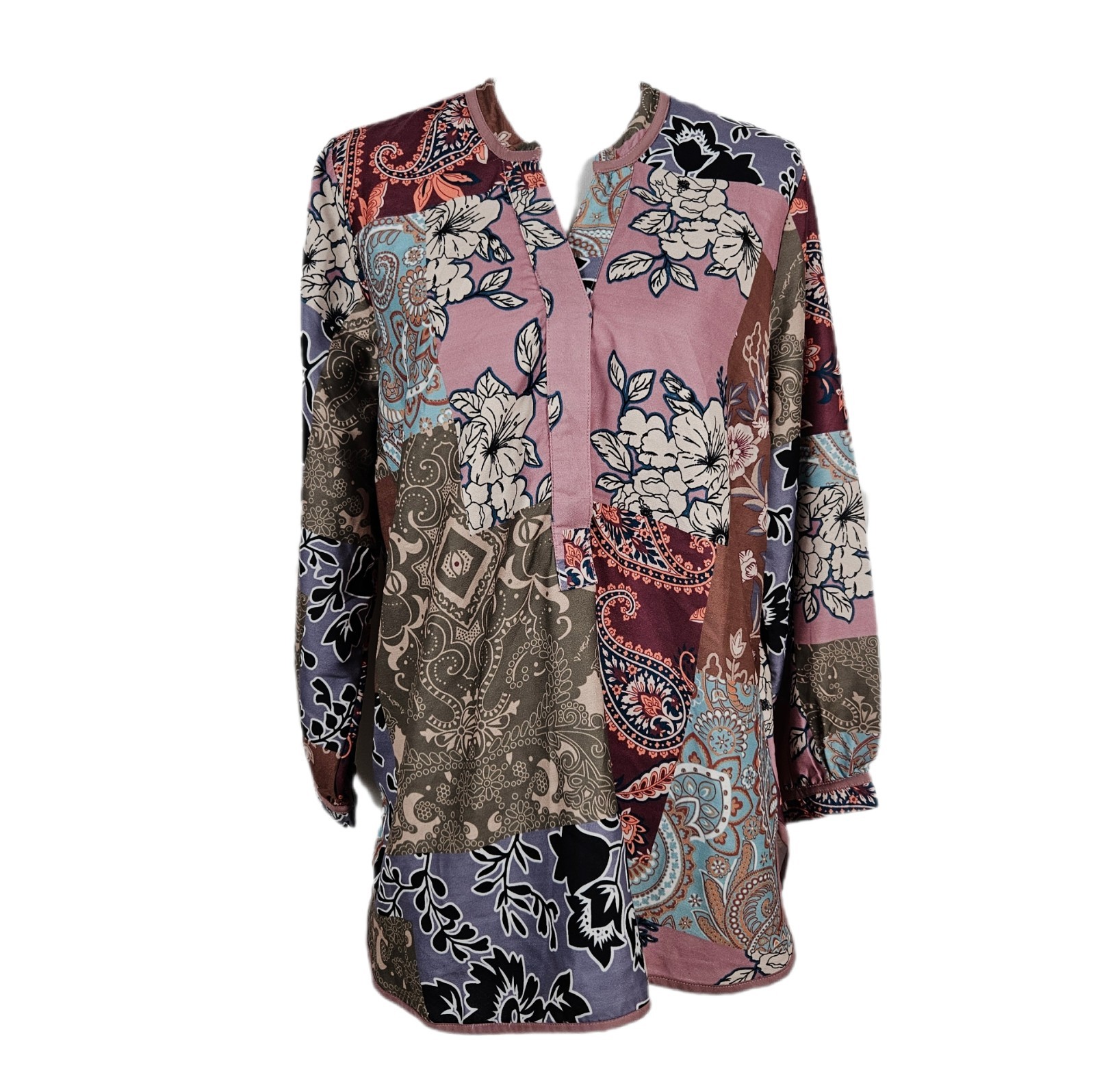 Soft Surroundings Tunic Patchwork Alvadore Fleur … - image 1