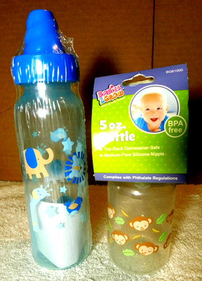 Dolgencorp. & Regent Baby Products~5 oz. & 9 oz. Plastic Baby Bottles NEW!! (DG)