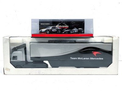 MINICHAMPS MERCEDES BENZ AMG HAKKINEN CLK F1 MP416 ELIGOR TRANSPORTER TRUCK 1/43