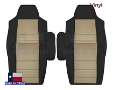 2005 For Ford Excursion Eddie Bauer Syn. Leather Seat Cover 2 Tone Tan Black