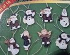 Giftco 18pc Mini Polystone Ornaments. BNIB Santa Snowman Angel Hand Painted 2021 — photo 2
